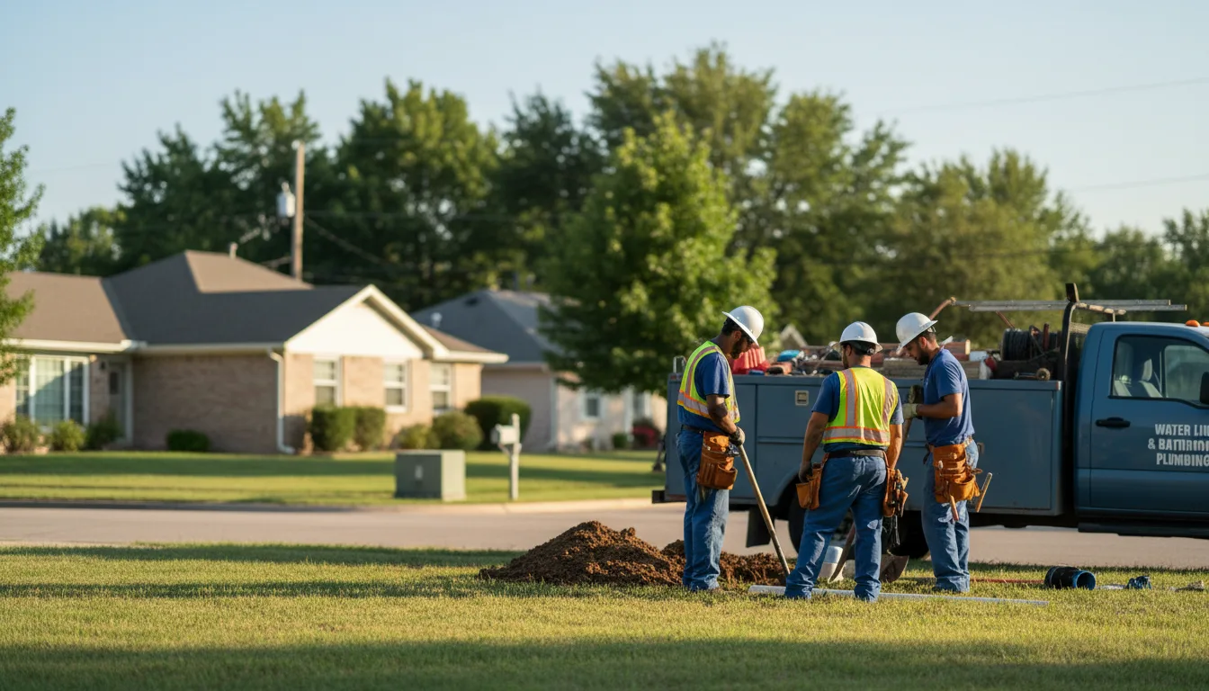 Residential water line and bathroom plumbing service in Bay, AR